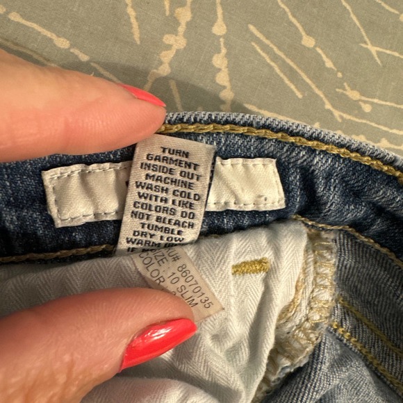 Abercrombie Kids Maddy Light Blue Jeans Size 10 Slim Stretch Pre-owned - Picture 8 of 11